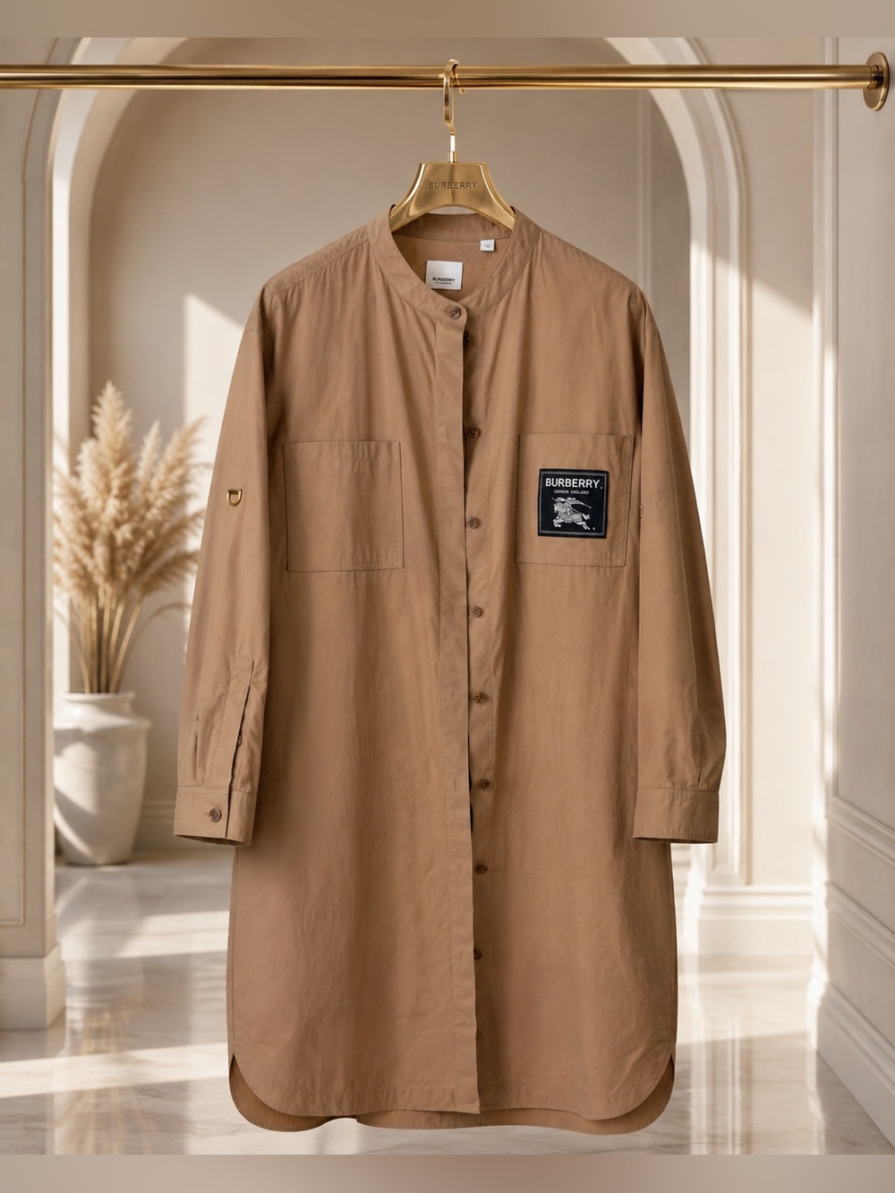 Burberry Prorsum Label Camel Shirt Dress IT 50/ UK 18 / US 16 - Picture 4 of 16